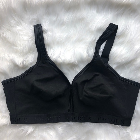 Cacique black cotton no wire bra - Picture 2 of 12